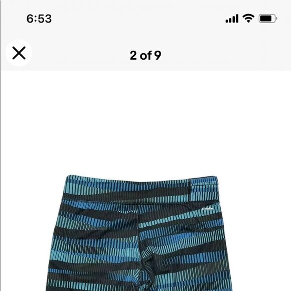 Adidas Womens Capri Pants Climalite Size M Multicolor Workout Athletic Gym Yoga - Picture 2 of 9